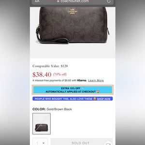 Coach Boxy Cosmetic Case In Signature Canvas